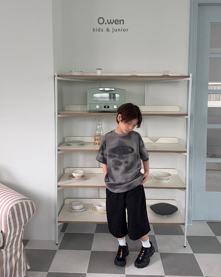 O Wen - Korean Children Fashion - #fashionkids - Track Washing Short Sleeve Tee - 9