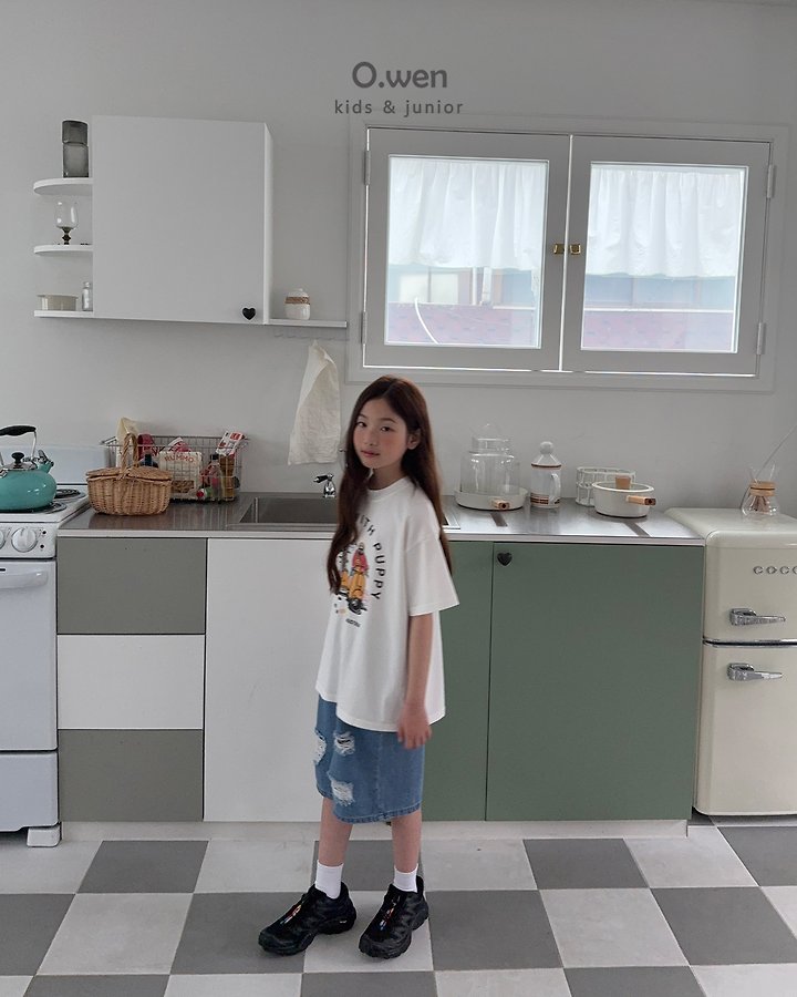 O Wen - Korean Children Fashion - #kidsshorts - With Puppy Short Sleeve Tee - 7