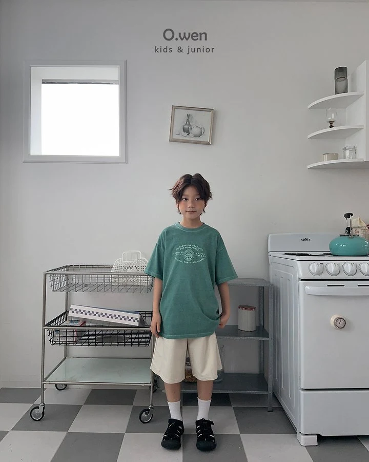 O Wen - Korean Children Fashion - #kidsshorts - Cut Pigment Short Sleeve Tee