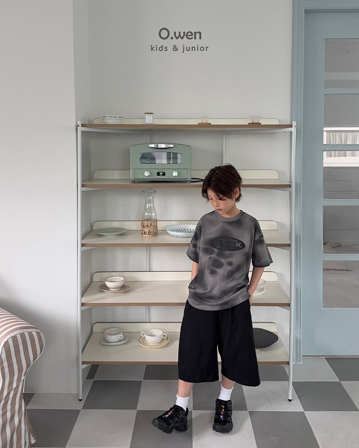 O Wen - Korean Children Fashion - #kidsshorts - Track Washing Short Sleeve Tee - 10