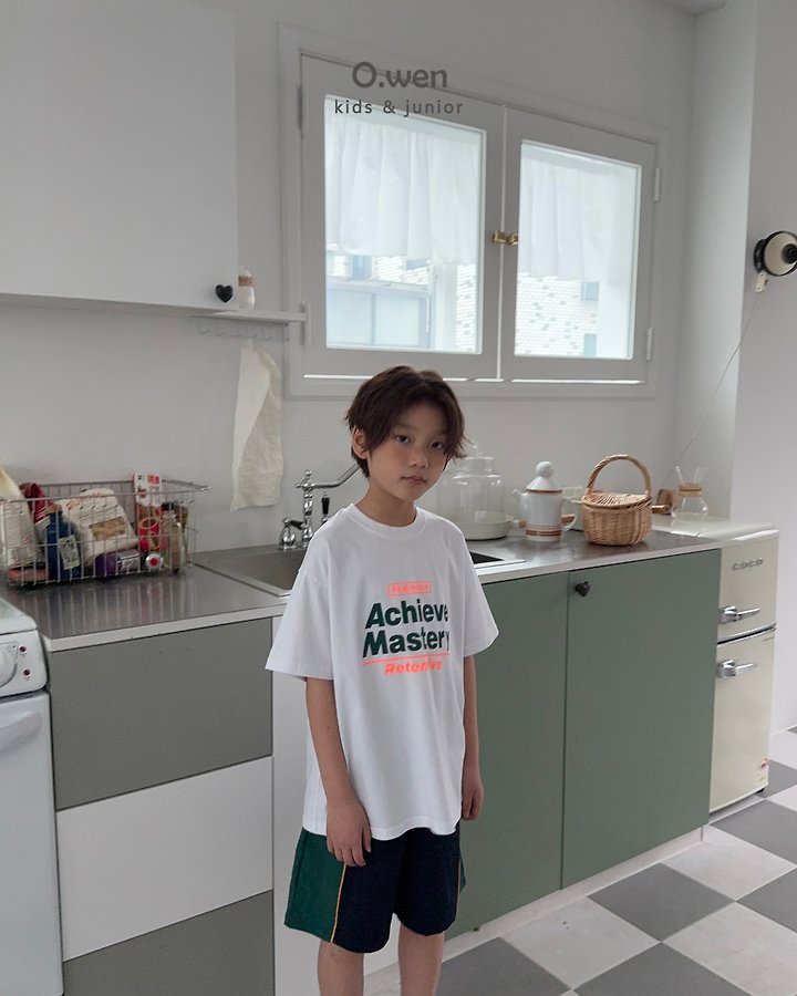O Wen - Korean Children Fashion - #kidsshorts - Reminder Short Sleeve Tee - 9