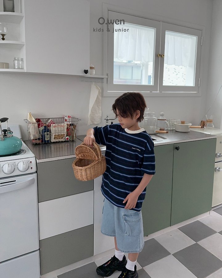 O Wen - Korean Children Fashion - #kidsshorts - Pocket Bermuda Denim Pants - 3