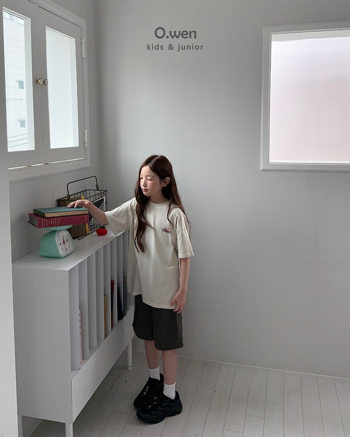 O Wen - Korean Children Fashion - #kidsshorts - Camping Pigment Short Sleeve Tee - 10