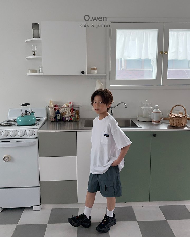 O Wen - Korean Children Fashion - #kidsstore - Pocket Short Sleeve Tee - 5