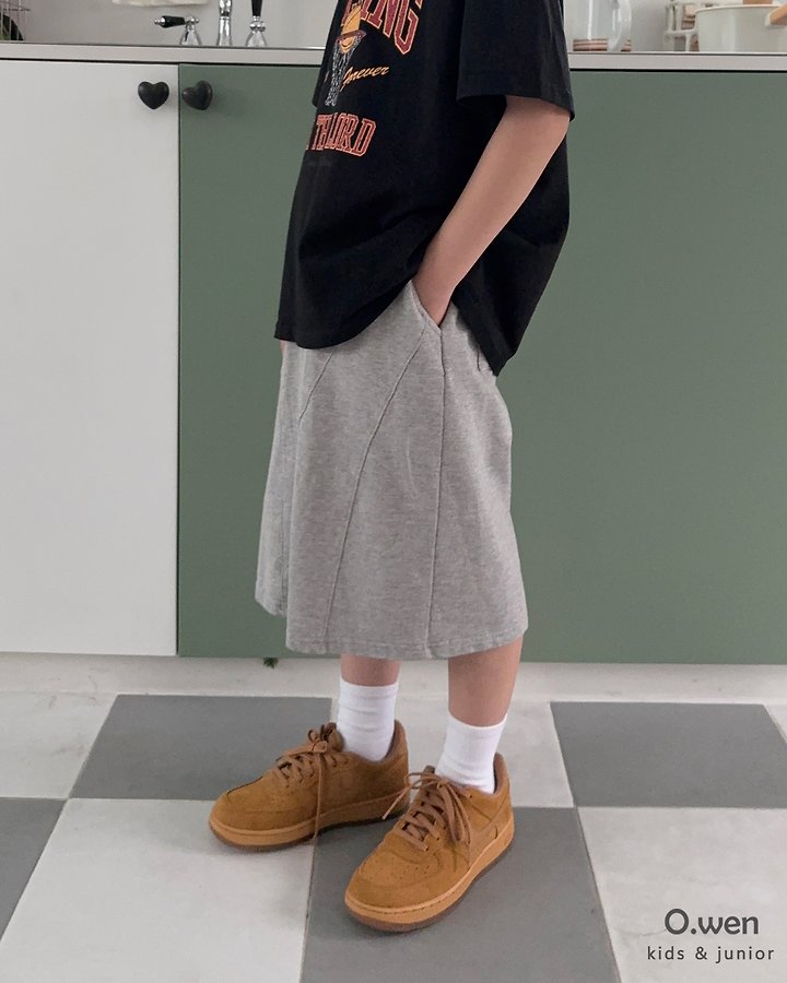 O Wen - Korean Children Fashion - #kidsstore - Curve Line Bermuda Pants