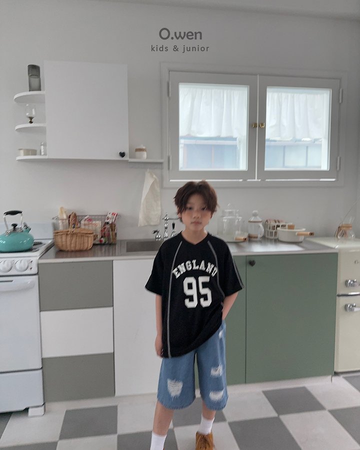 O Wen - Korean Children Fashion - #kidzfashiontrend - England V-Neck Short Sleeve Tee - 7