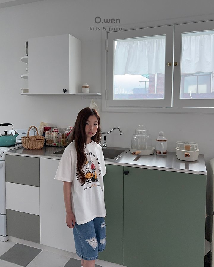 O Wen - Korean Children Fashion - #littlefashionista - With Puppy Short Sleeve Tee - 11