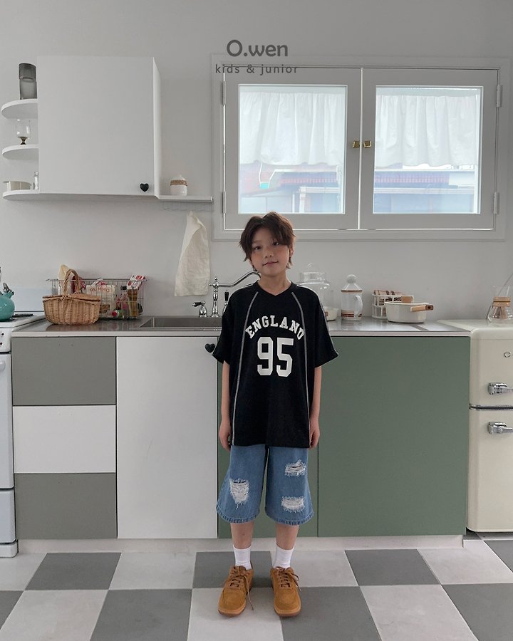 O Wen - Korean Children Fashion - #littlefashionista - England V-Neck Short Sleeve Tee - 9
