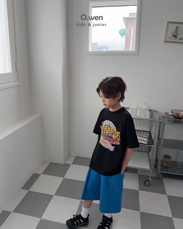 O Wen - Korean Children Fashion - #Kfashion4kids - Curve Line Bermuda Pants - 4