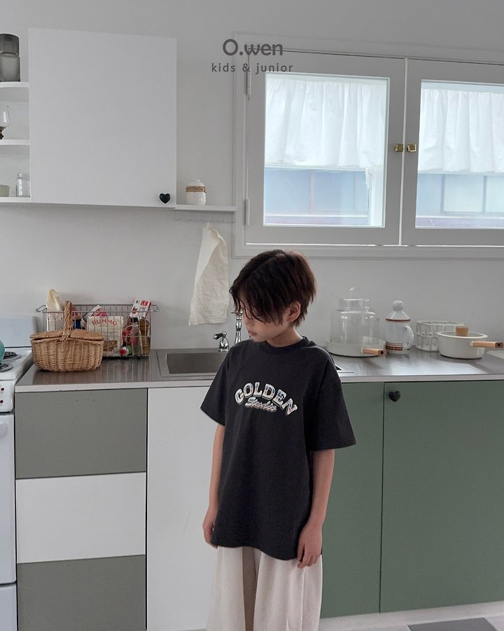 O Wen - Korean Children Fashion - #magicofchildhood - Golden Short Sleeve Tee - 9