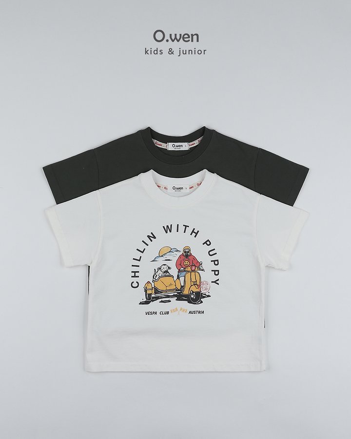 O Wen - Korean Children Fashion - #magicofchildhood - With Puppy Short Sleeve Tee - 12