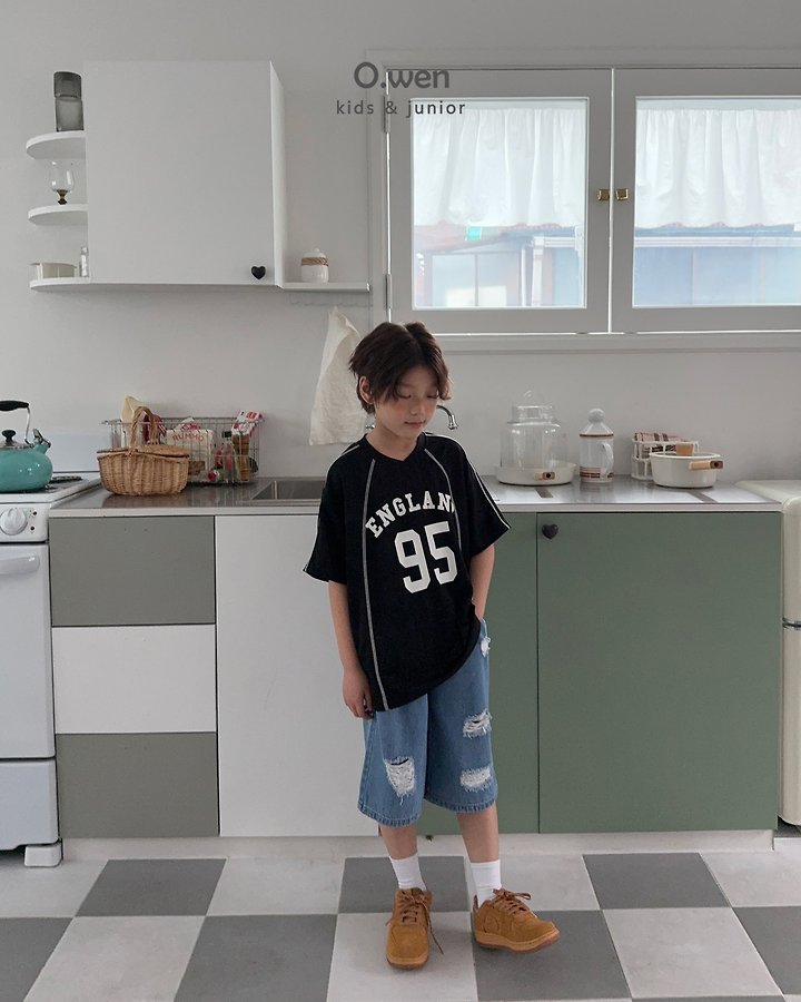 O Wen - Korean Children Fashion - #magicofchildhood - England V-Neck Short Sleeve Tee - 10