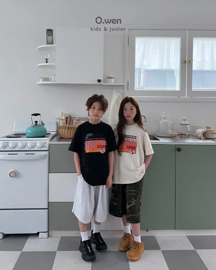 O Wen - Korean Children Fashion - #minifashionista - Practical Short Sleeve Tee