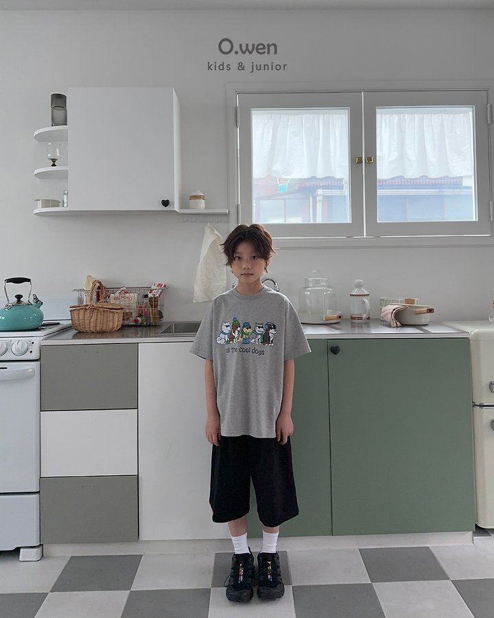 O Wen - Korean Children Fashion - #minifashionista - Cool Dog Short Sleeve Tee - 4