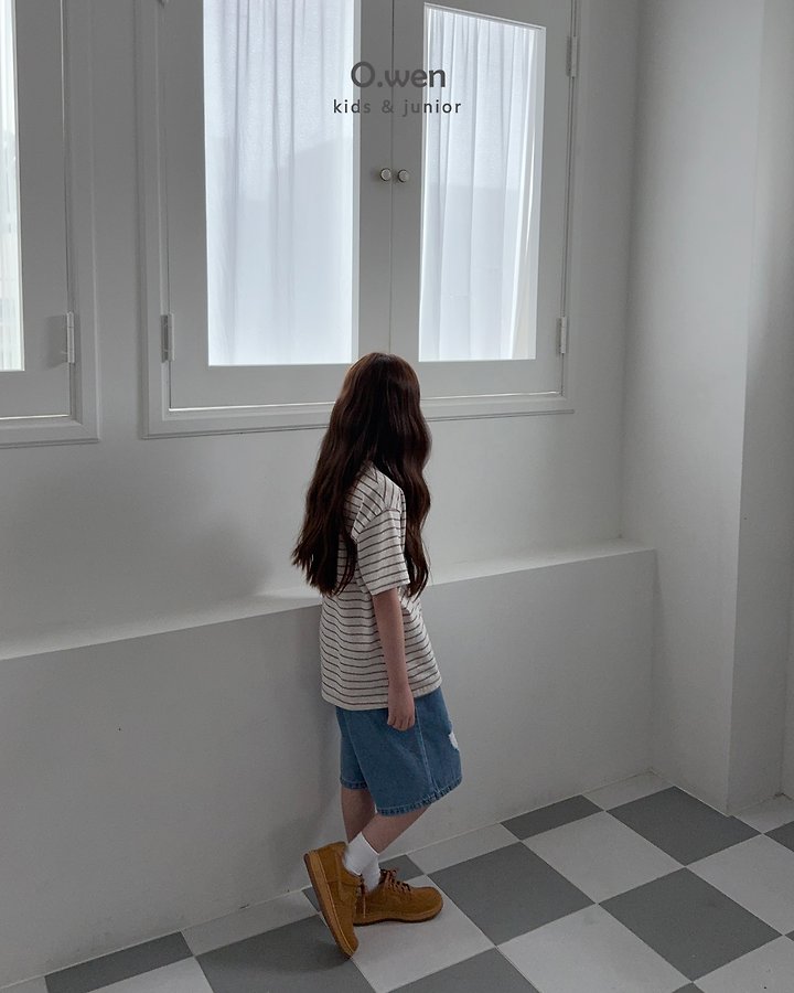 O Wen - Korean Children Fashion - #prettylittlegirls - Mention Stripe Short Sleeve Tee - 9