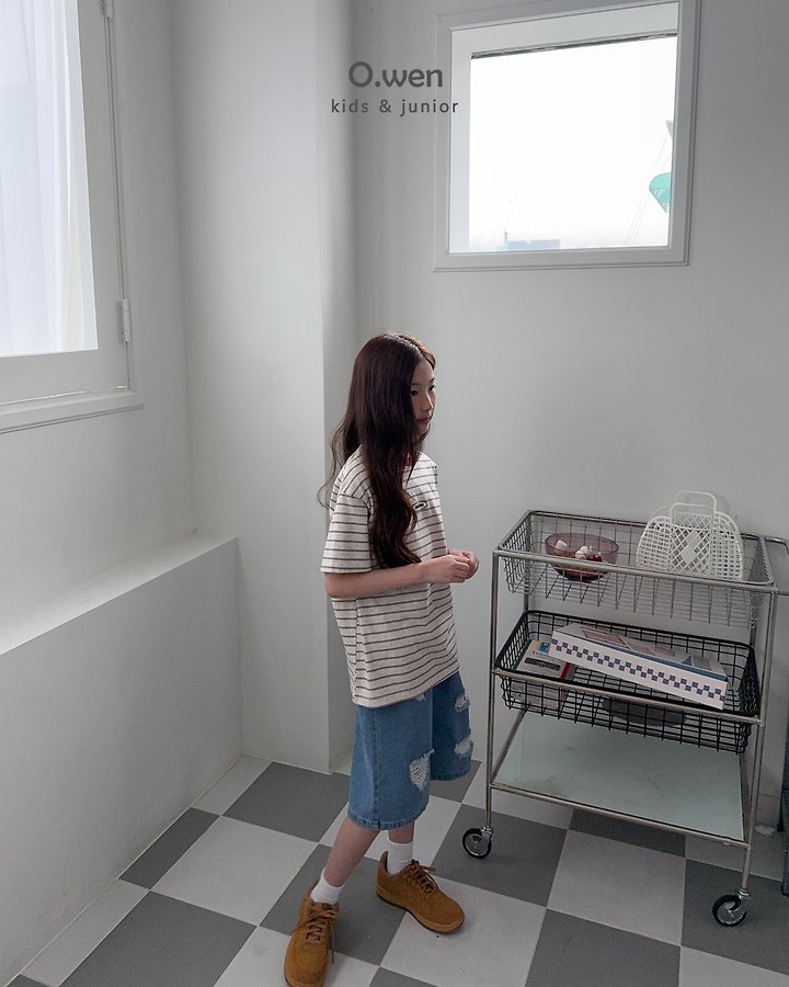 O Wen - Korean Children Fashion - #todddlerfashion - Mention Stripe Short Sleeve Tee - 10