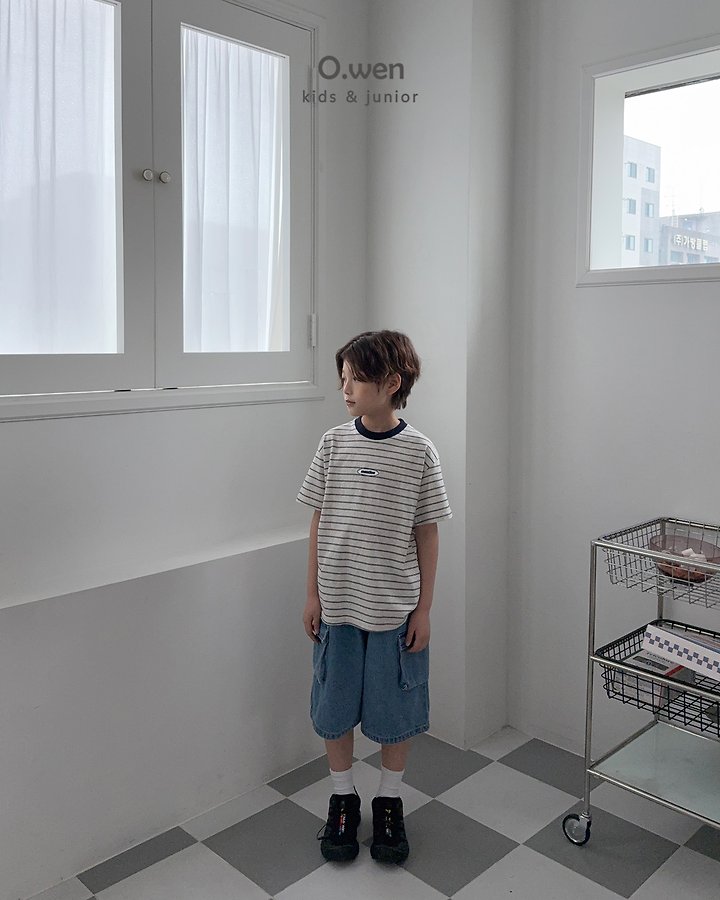 O Wen - Korean Children Fashion - #toddlerclothing - Mention Stripe Short Sleeve Tee - 11