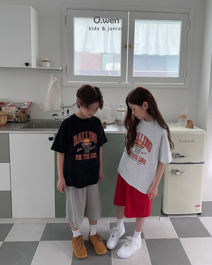 O Wen - Korean Children Fashion - #toddlerclothing - Basketball Short Sleeve Tee - 5
