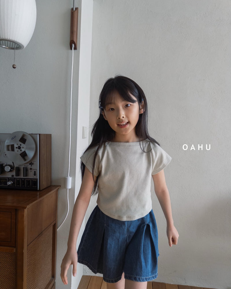 O'Ahu - Korean Children Fashion - #Kfashion4kids - Boat Neck Ribbed Tee - 12