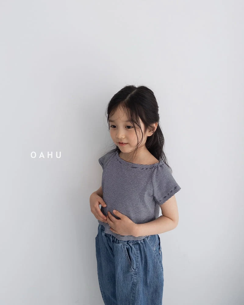 O'Ahu - Korean Children Fashion - #childofig - Boat Neck Ribbed Tee - 3