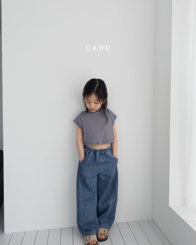 O'Ahu - Korean Children Fashion - #childrensboutique - Boat Neck Ribbed Tee - 5