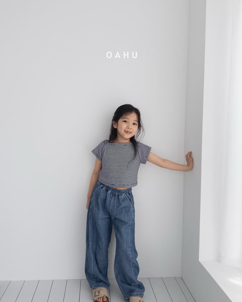 O'Ahu - Korean Children Fashion - #designkidswear - Boat Neck Ribbed Tee - 6