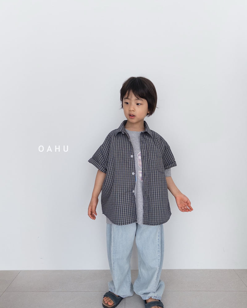 O'Ahu - Korean Children Fashion - #discoveringself - Sheer Check Shirt - 2
