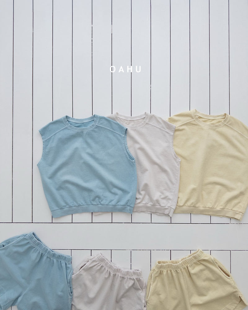 O'Ahu - Korean Children Fashion - #kidsshorts - Mellow Dye Sleeveless