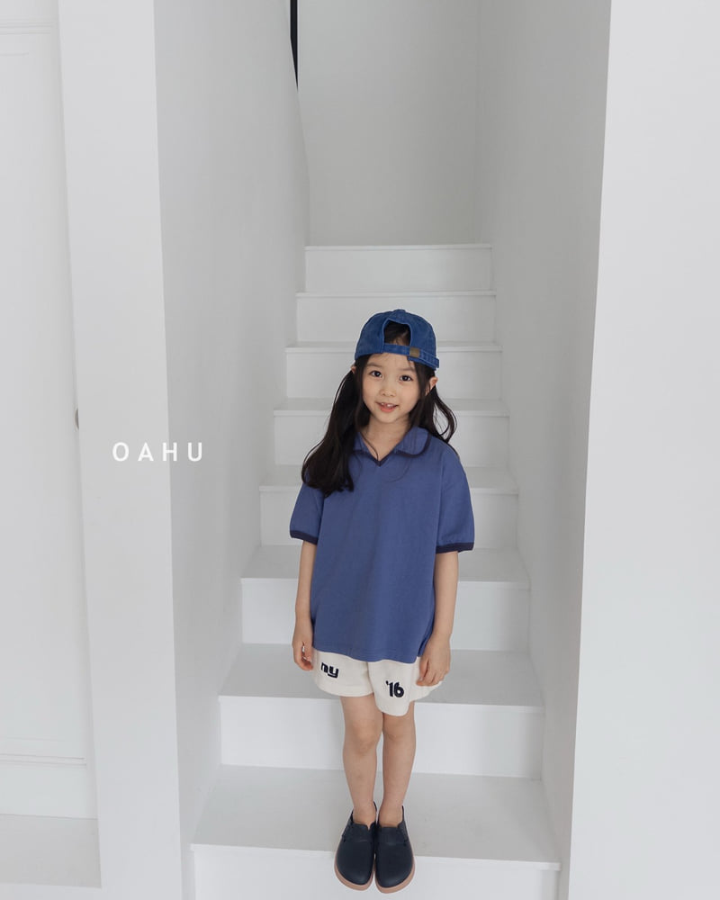 O'Ahu - Korean Children Fashion - #kidsshorts - Brick Collar Tee - 2