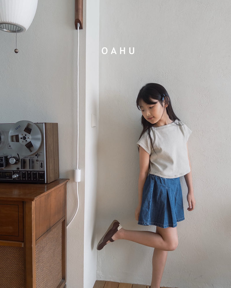 O'Ahu - Korean Children Fashion - #kidzfashiontrend - Boat Neck Ribbed Tee - 11