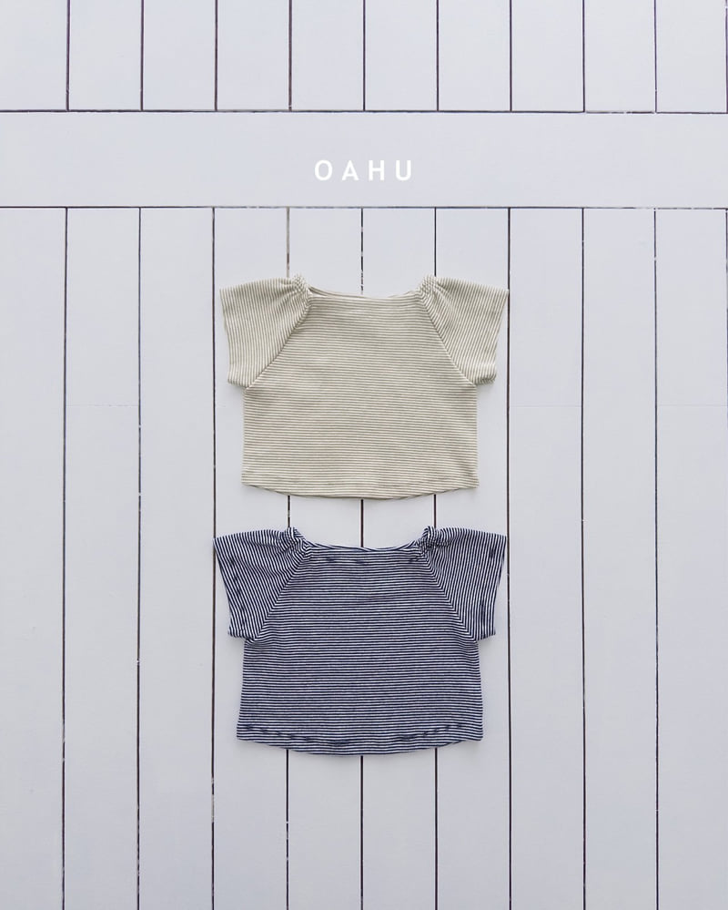 O'Ahu - Korean Children Fashion - #minifashionista - Boat Neck Ribbed Tee