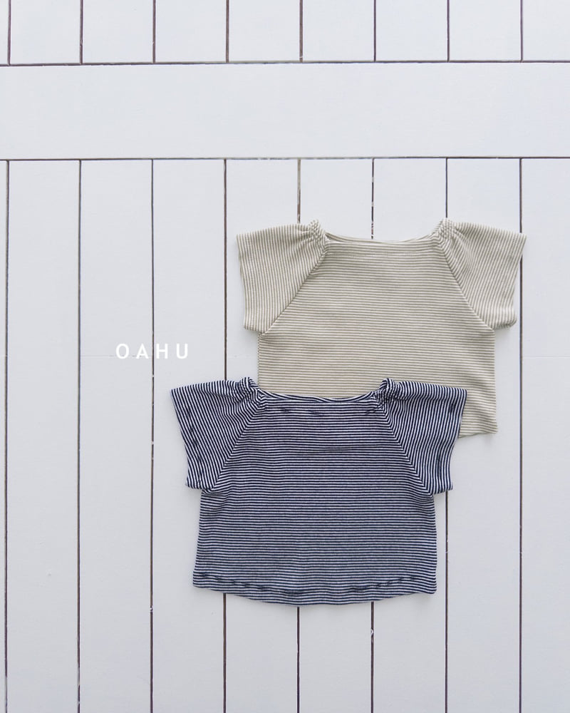 O'Ahu - Korean Children Fashion - #prettylittlegirls - Boat Neck Ribbed Tee - 2