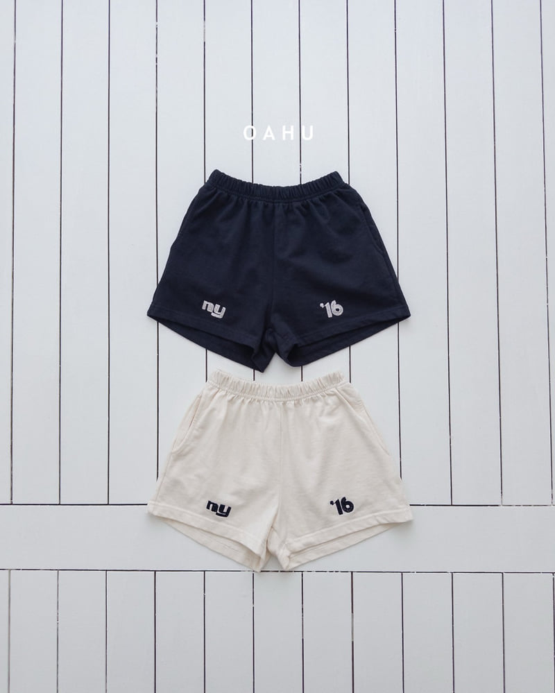O'Ahu - Korean Children Fashion - #toddlerclothing - NY Embroidery Shorts