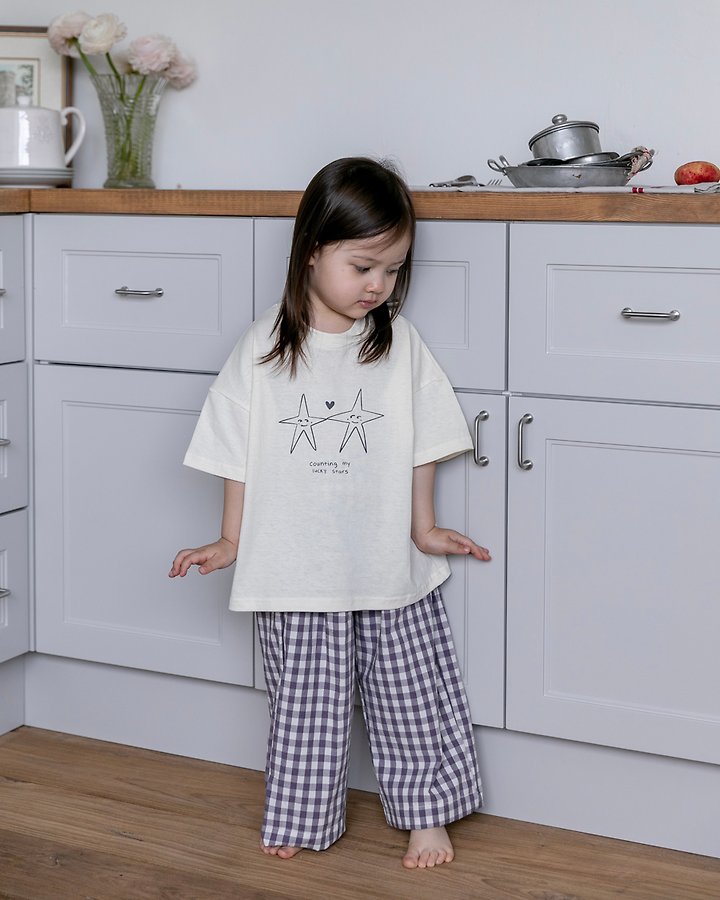 Oatmeal - Korean Children Fashion - #Kfashion4kids - Star Round Tee - 8