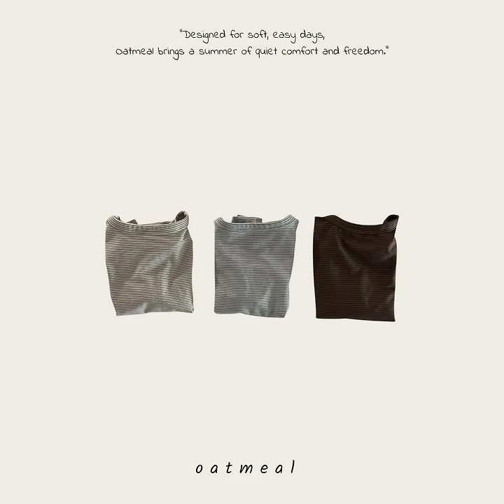 Oatmeal - Korean Children Fashion - #Kfashion4kids - Cos Style Round Tee - 6