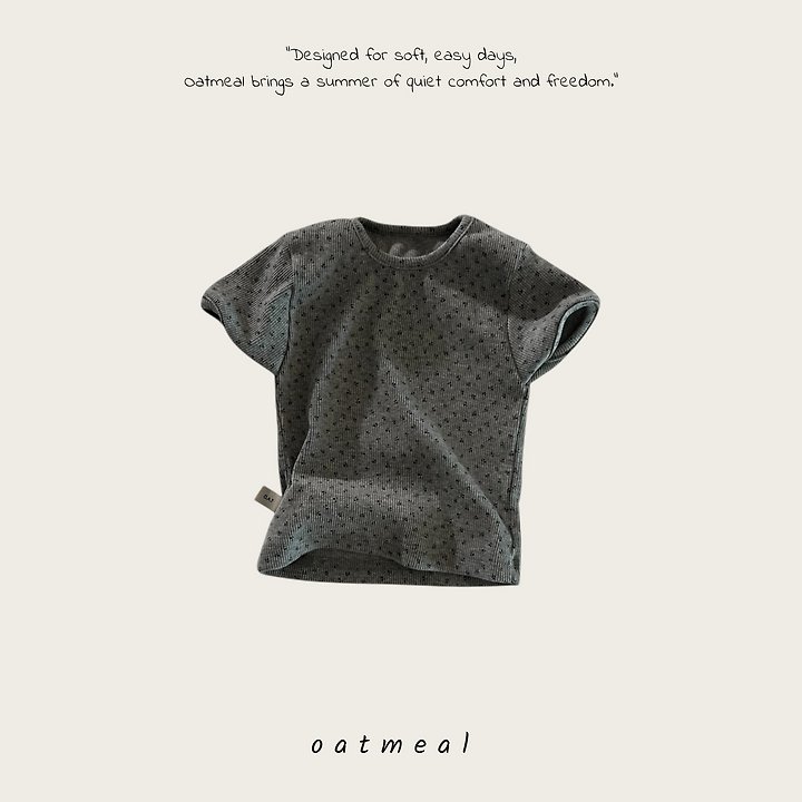Oatmeal - Korean Children Fashion - #kidzfashiontrend - Flower Round Tee - 4