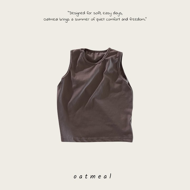 Oatmeal - Korean Children Fashion - #childofig - Velo Sleeveless - 5