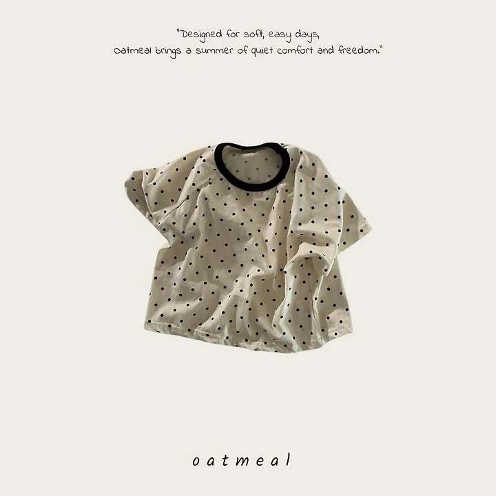 Oatmeal - Korean Children Fashion - #childofig - Bubble Raglan Tee - 3