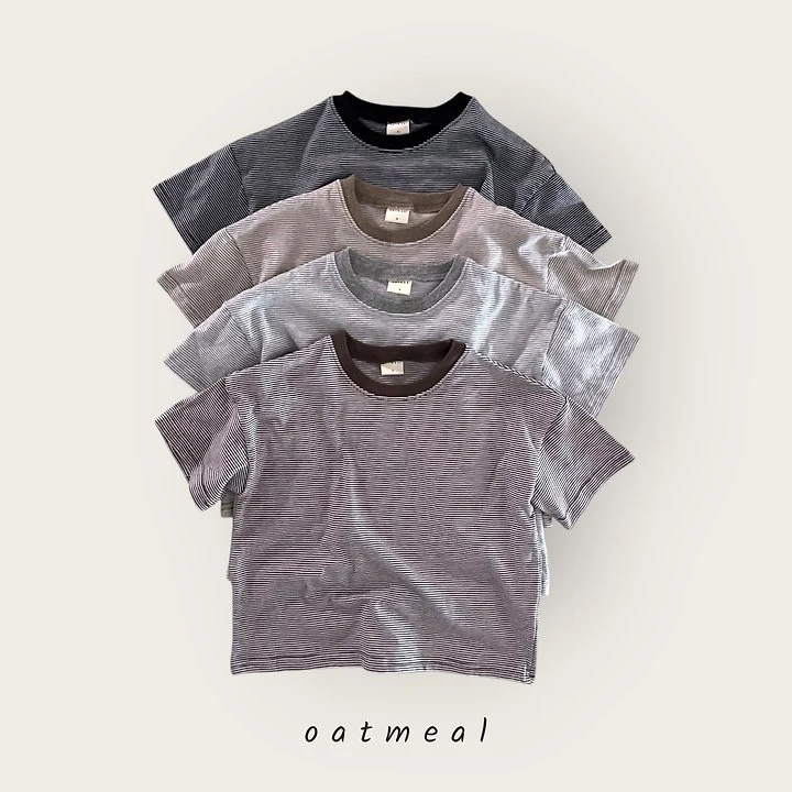 Oatmeal - Korean Children Fashion - #childofig - Venice Style Round Tee
