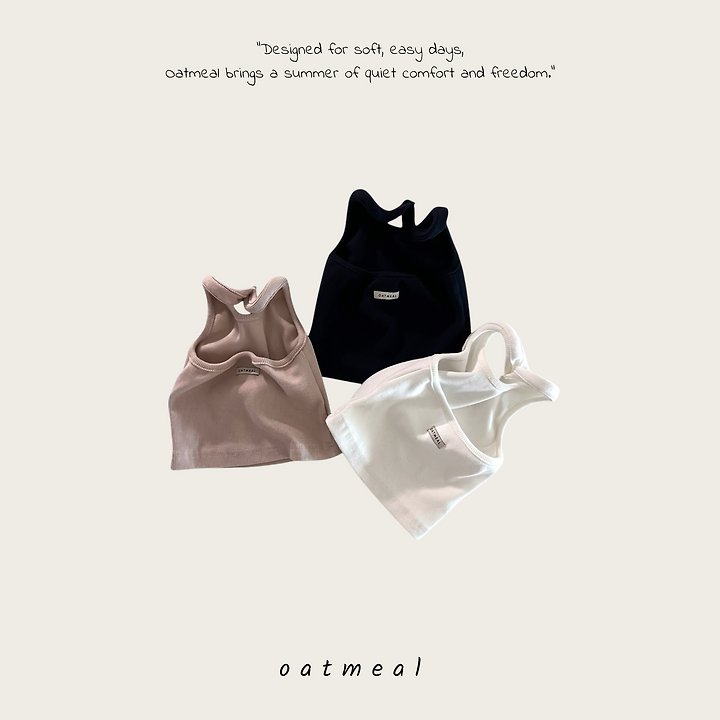 Oatmeal - Korean Children Fashion - #childrensboutique - Jexy Sleeveless - 6