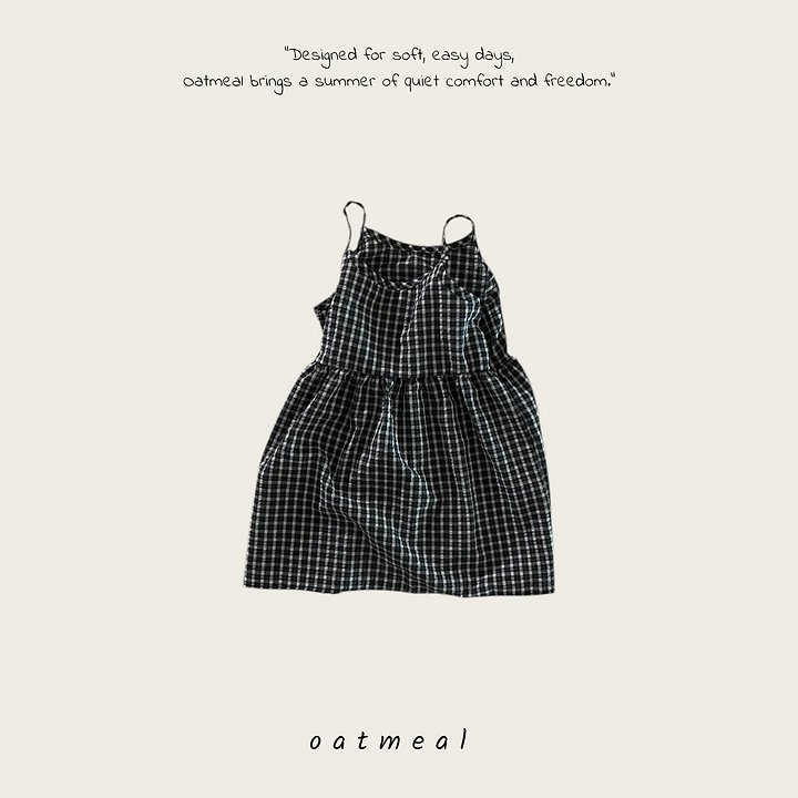Oatmeal - Korean Children Fashion - #childrensboutique - Molly Check One-piece - 3