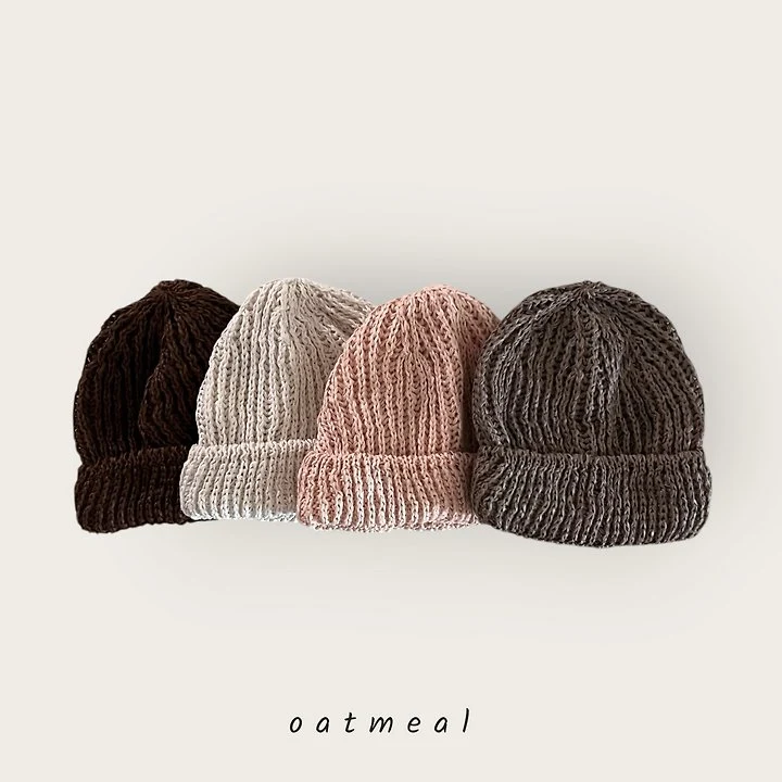 Oatmeal - Korean Children Fashion - #childrensboutique - Linen Beanie