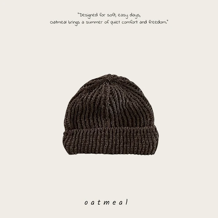 Oatmeal - Korean Children Fashion - #designkidswear - Linen Beanie - 2