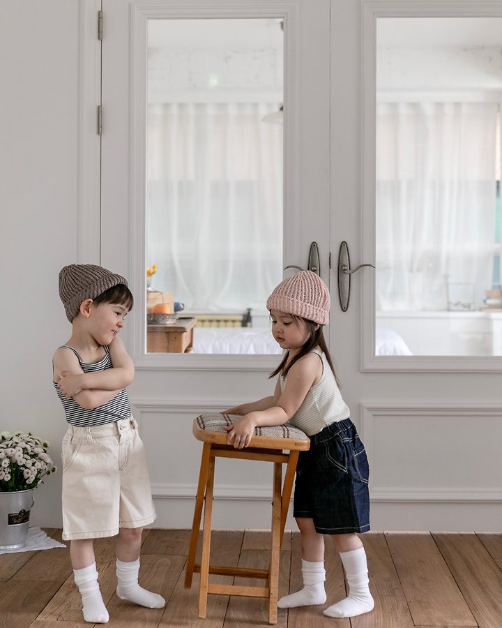 Oatmeal - Korean Children Fashion - #fashionkids - Bear Style Sleeveless - 11