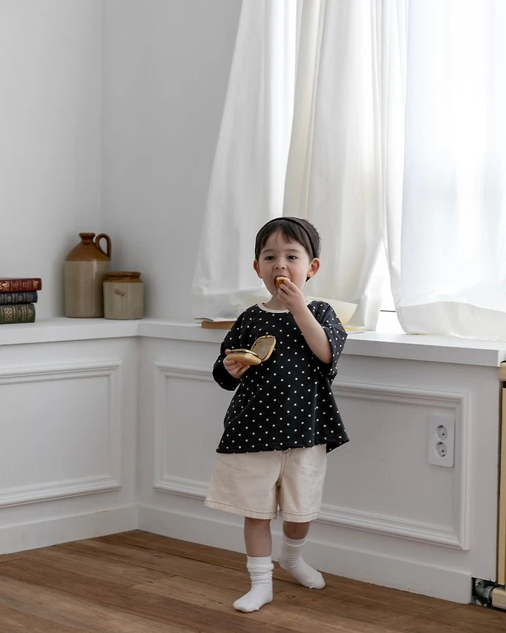 Oatmeal - Korean Children Fashion - #kidsshorts - Bubble Raglan Tee - 8