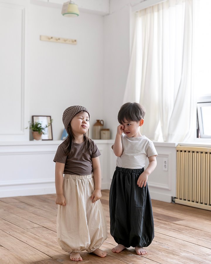 Oatmeal - Korean Children Fashion - #kidsshorts - Aladdin Pants - 9