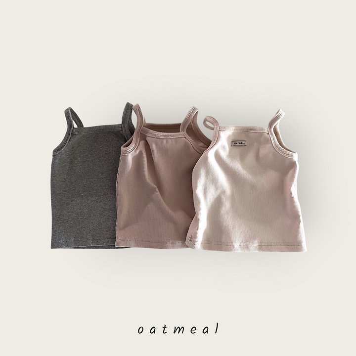 Oatmeal - Korean Children Fashion - #kidzfashiontrend - Bear Sleeveless
