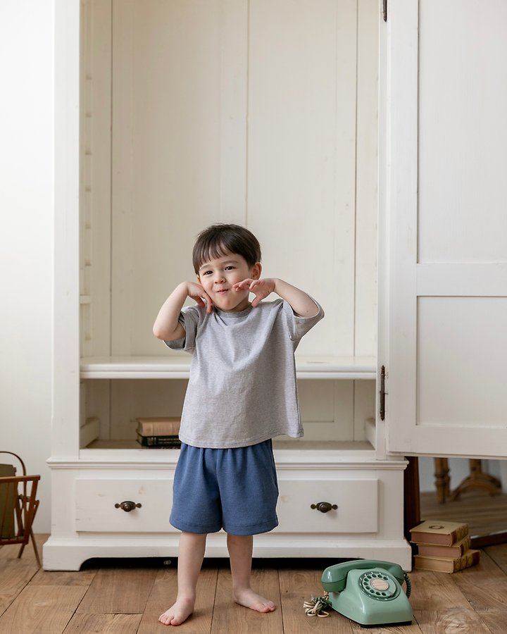 Oatmeal - Korean Children Fashion - #kidzfashiontrend - Venice Style Round Tee - 9