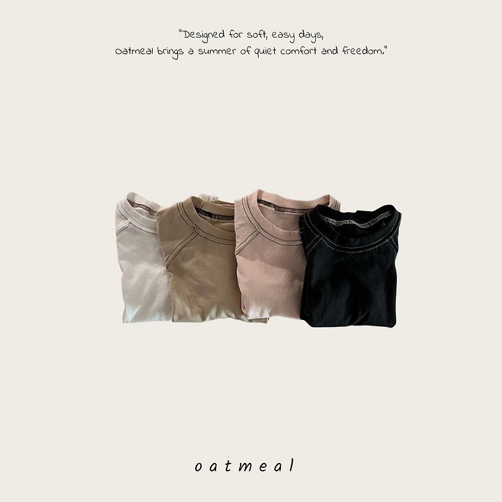 Oatmeal - Korean Children Fashion - #kidzfashiontrend - Emblem Raglan Tee - 6
