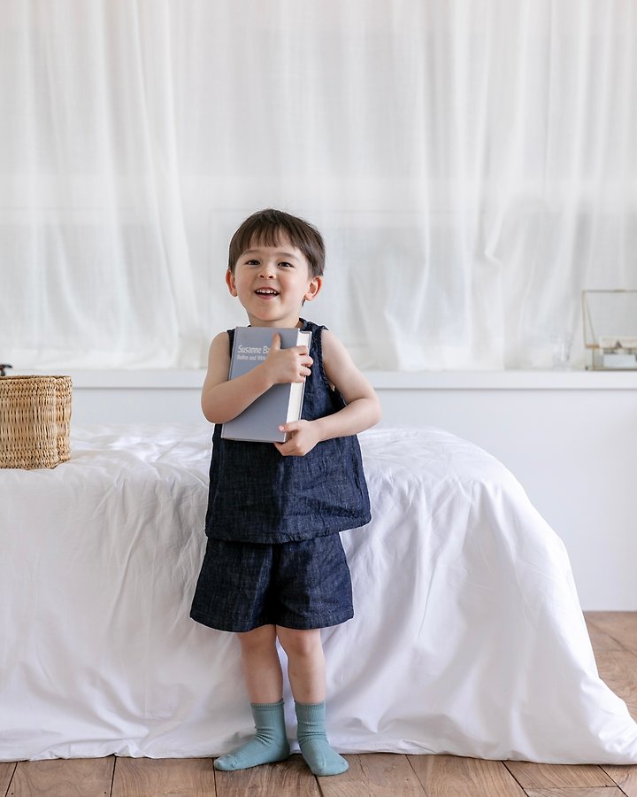 Oatmeal - Korean Children Fashion - #kidzfashiontrend - Daily Denim Set - 8